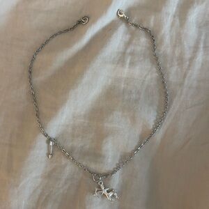 Elegant Silver Necklace with Charm
